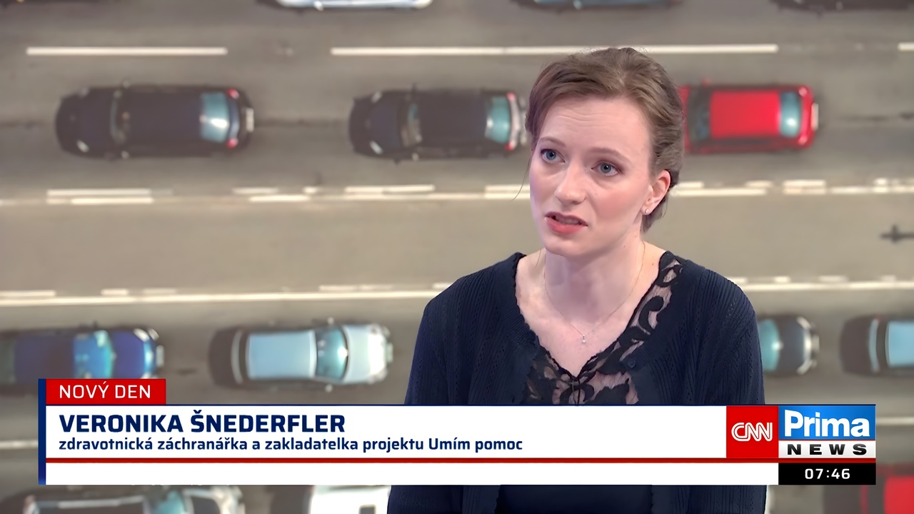 Veronika Šnederfler jako odborný host CNN Prima NEWS
